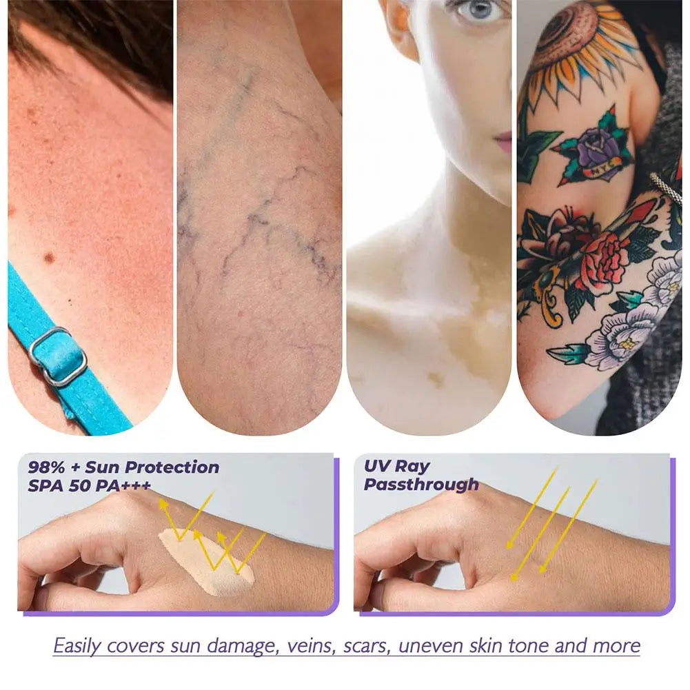 74ml Natural Tattoo Concealer Long Lasting Waterproof Tattoo Scars Cover Cream Body Coverage Makeup Foundation Cream For Women