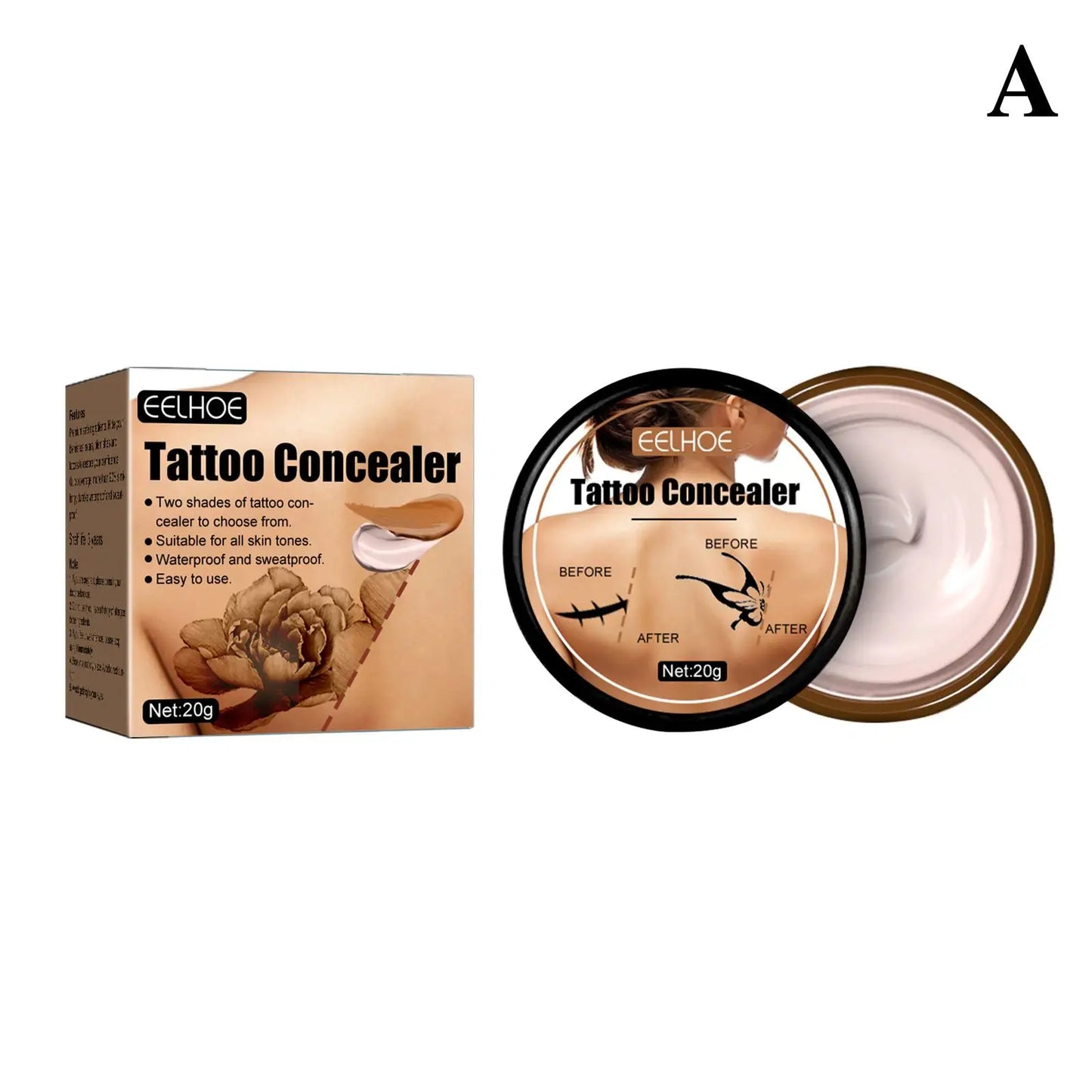 74ml Natural Tattoo Concealer Long Lasting Waterproof Tattoo Scars Cover Cream Body Coverage Makeup Foundation Cream For Women